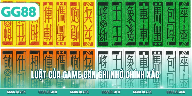 Luật của game cần ghi nhớ chính xác